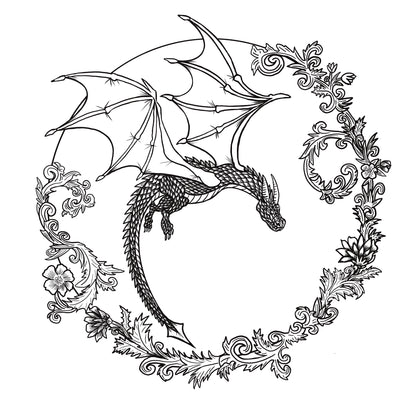 Mochthrath - Dawn Dragon  20x20cm Screenprint