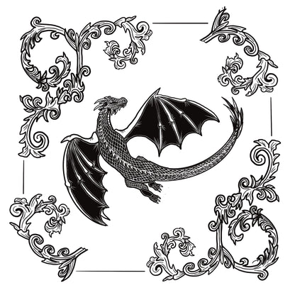 Ciarach - Dusk Dragon  20x20cm Screenprint