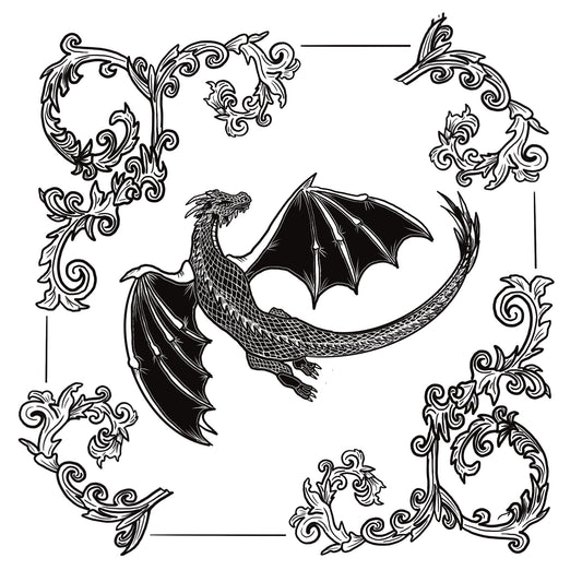 Ciarach - Dusk Dragon  20x20cm Screenprint