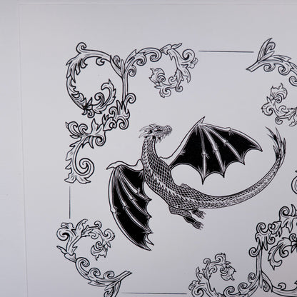 Ciarach - Dusk Dragon  20x20cm Screenprint