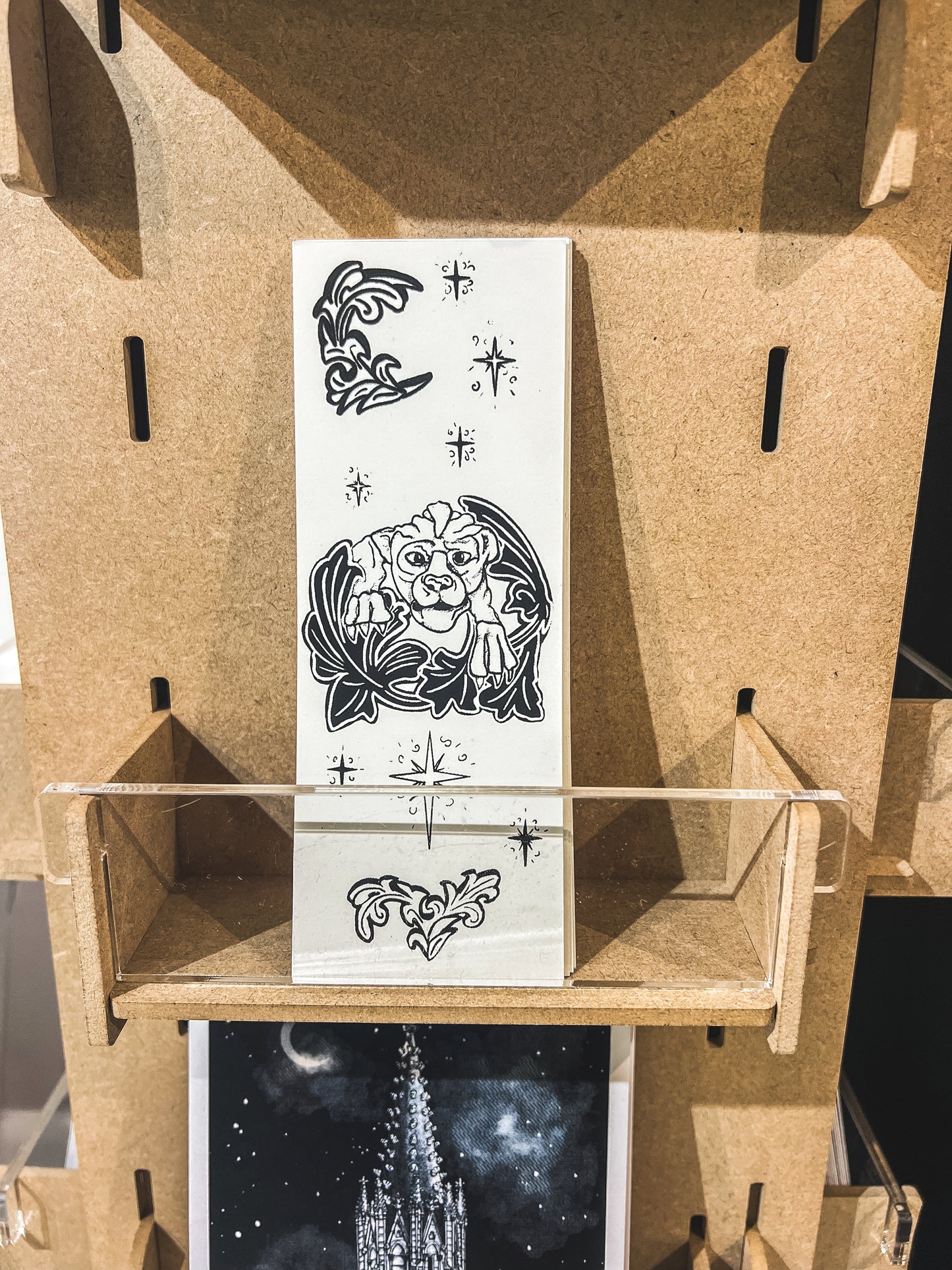 Edinburgh Gargoyle Wildcat Bookmark — Hand Screen Printed