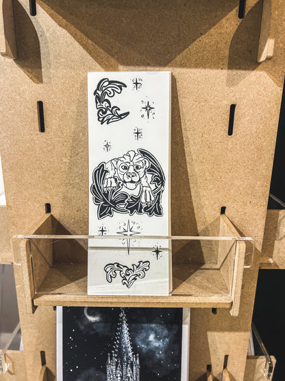 Edinburgh Gargoyle Wildcat Bookmark — Hand Screen Printed