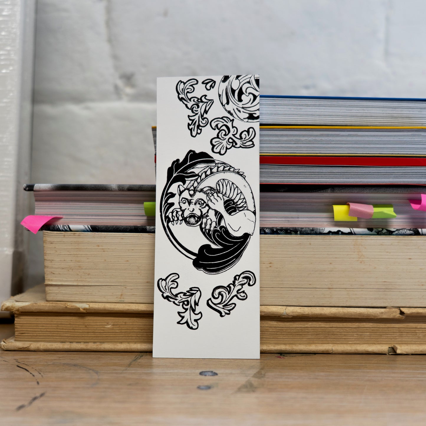 Edinburgh Gargoyle Bookmark — Hand Screen Printed