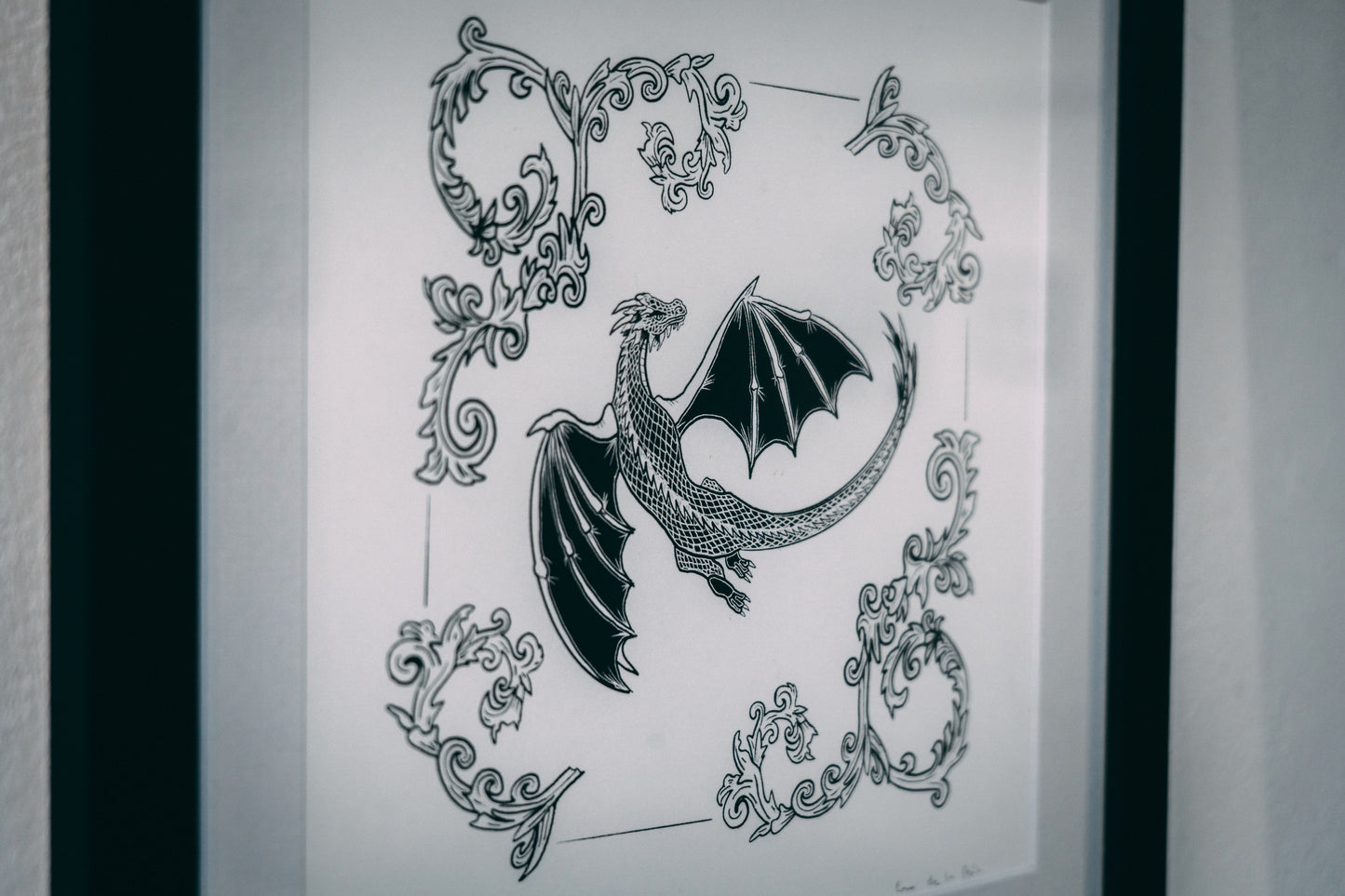 Ciarach - Dusk Dragon  20x20cm Screenprint