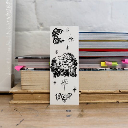 Edinburgh Gargoyle Wildcat Bookmark — Hand Screen Printed