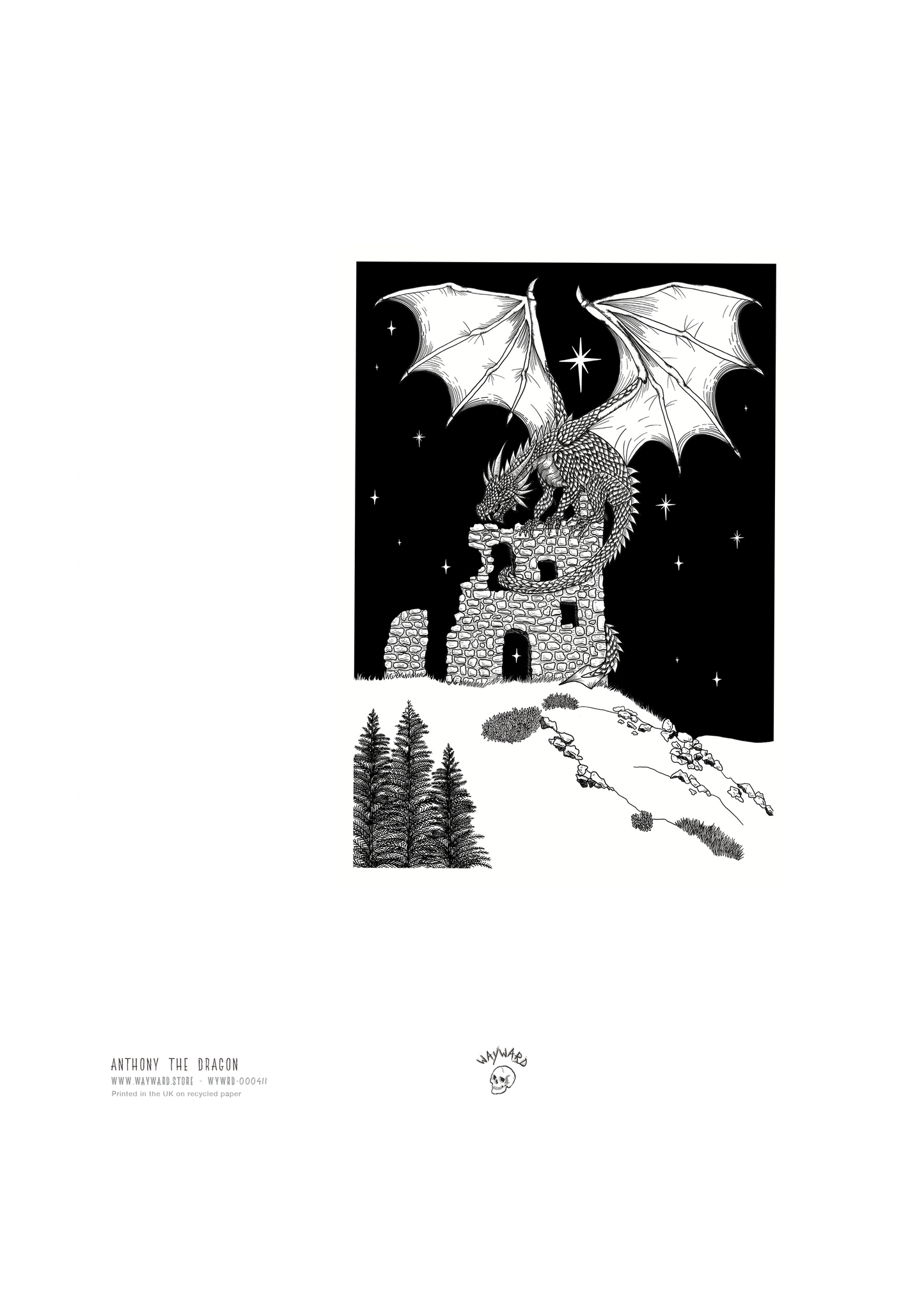Anthony the Dragon Fantasy Postcard