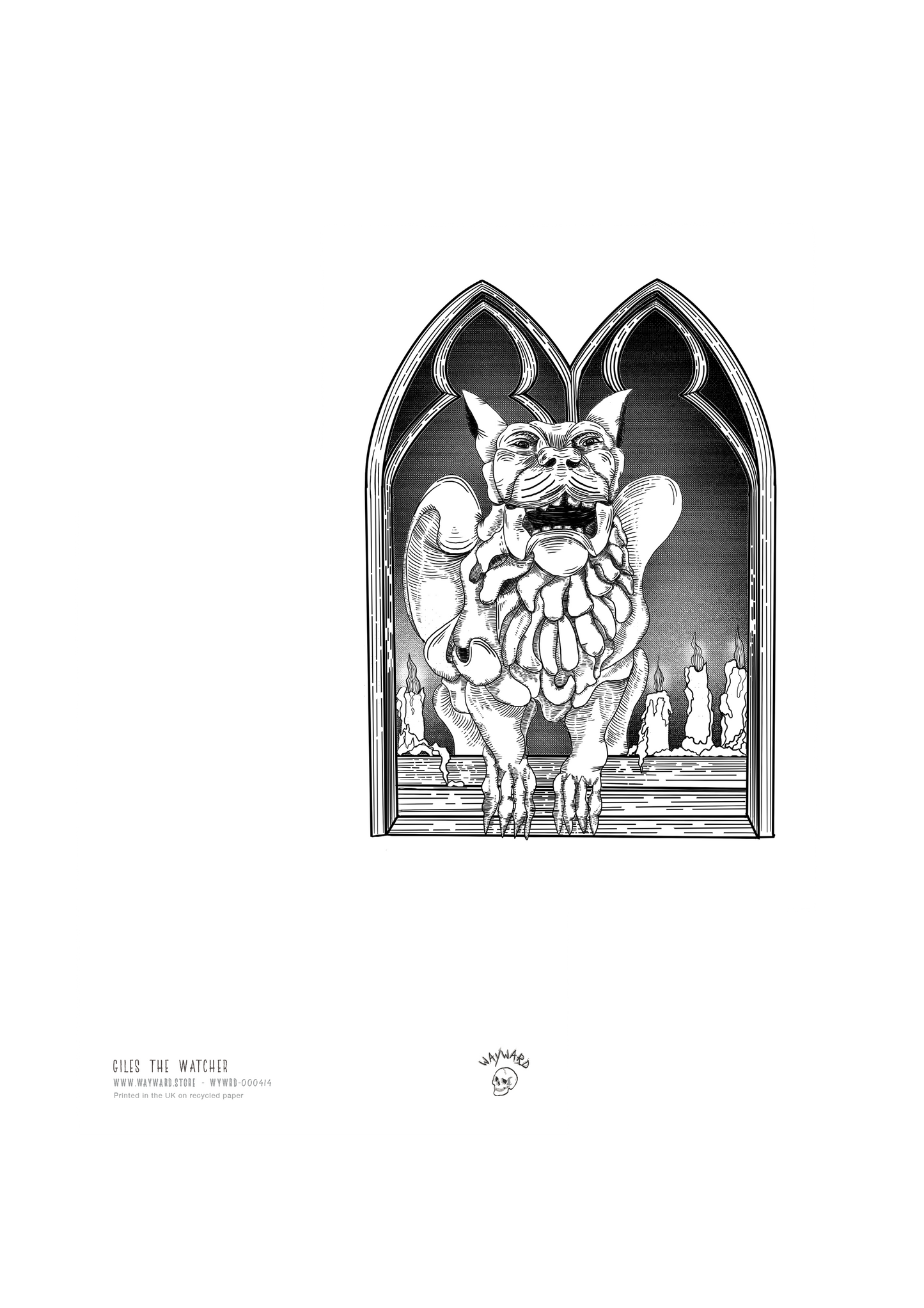 Giles the Watcher Gothic Fantasy Postcard