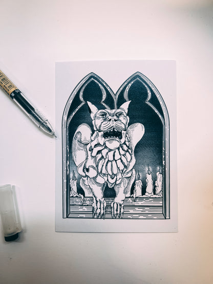 Giles the Watcher Gothic Fantasy Postcard