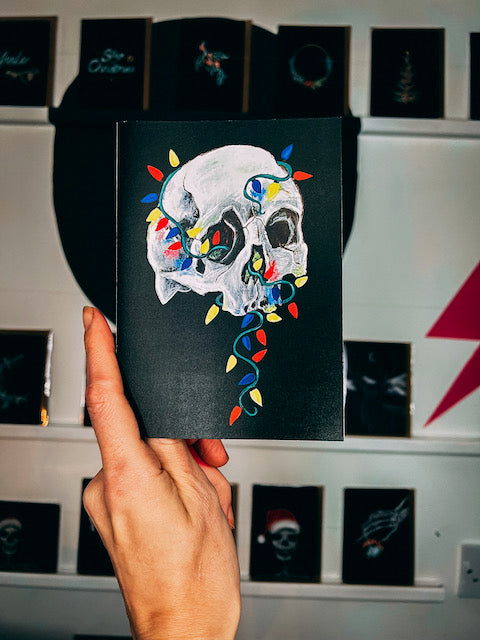 Set of 12 - Skull Gothic Christmas Cards