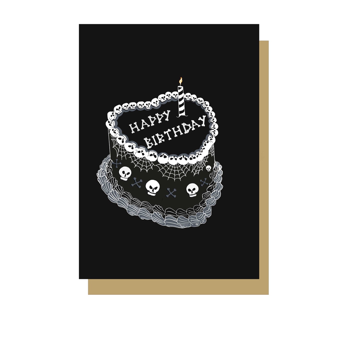 Gothic Birthday Cake Greetings Card