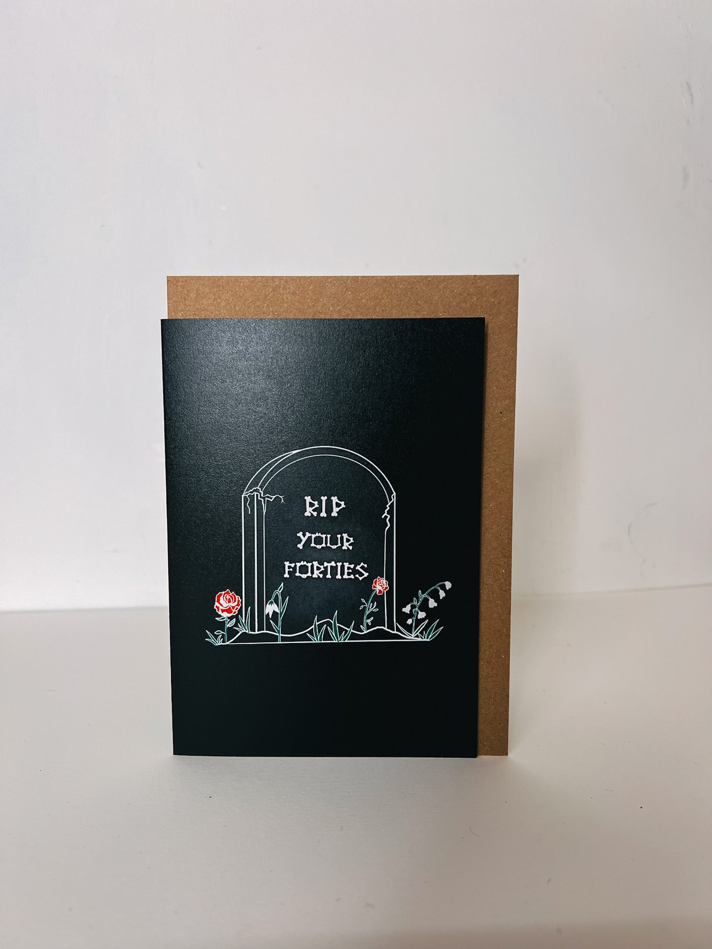 RIP Your Forties Gravestone Gothic 50th Birthday Card