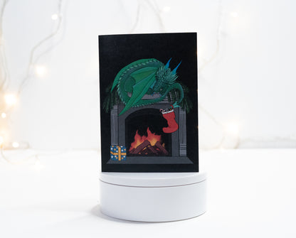 Cozy Dragon Christmas Card