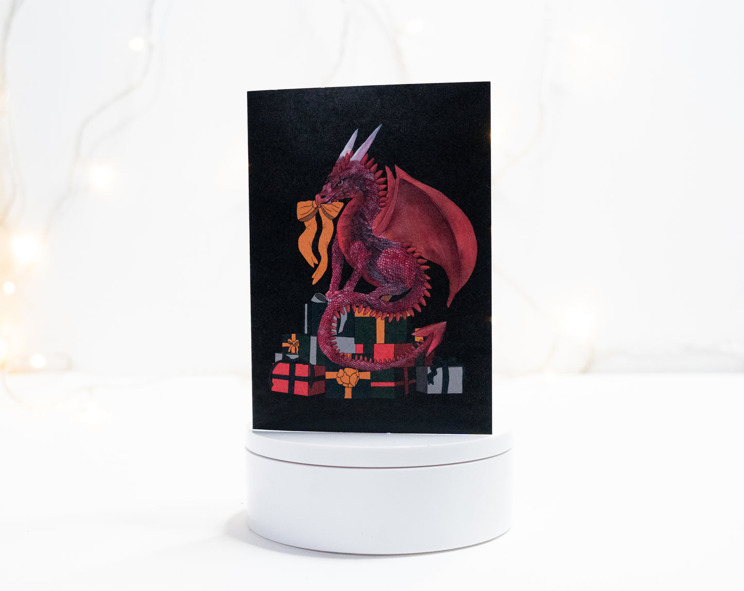 Dragon Christmas Present Card