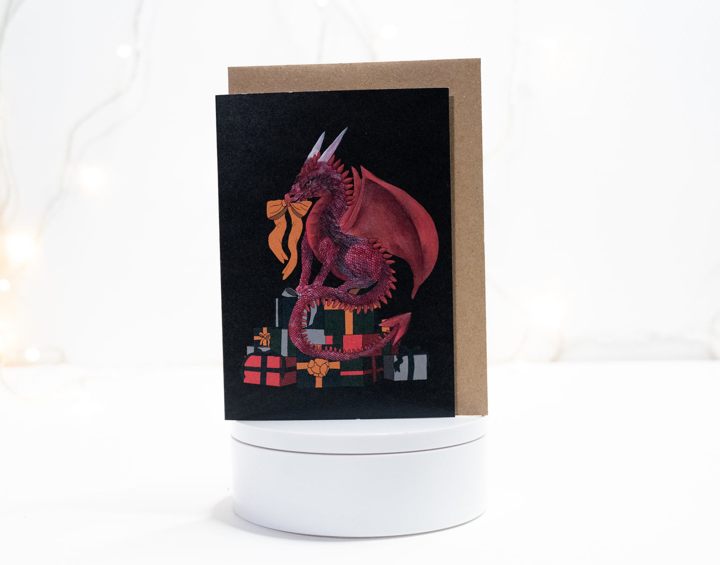 Dragon Christmas Present Card