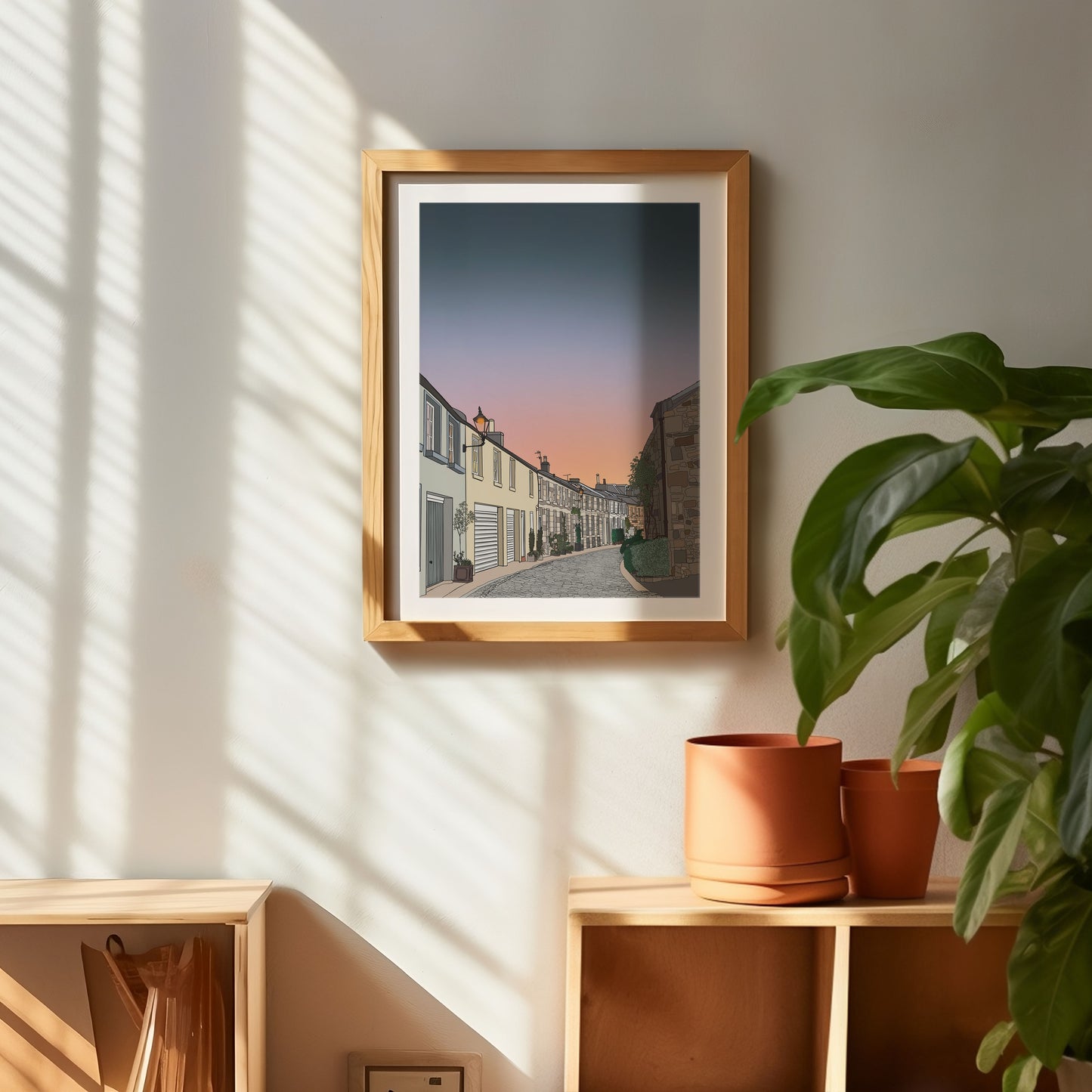 Circus Lane Sunset Edinburg Art Print