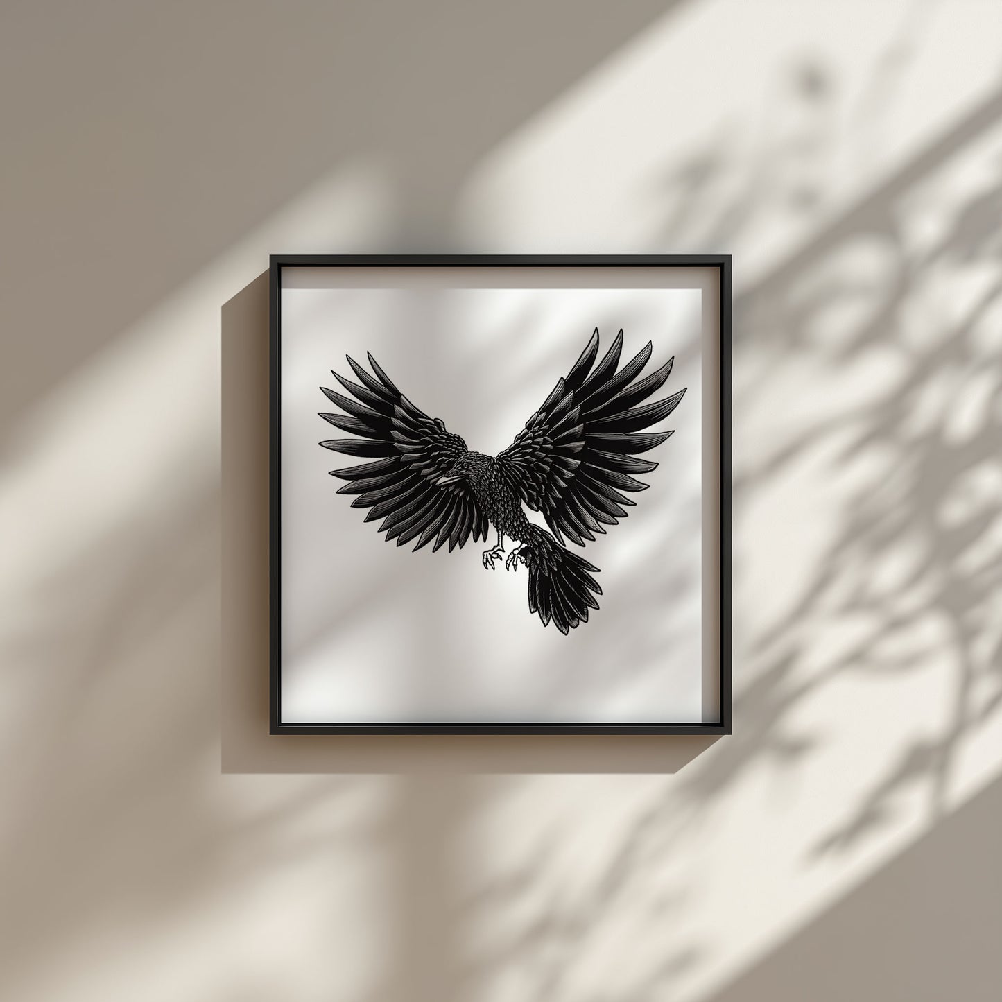 Deathwalker - Crow  20x20cm Screenprint