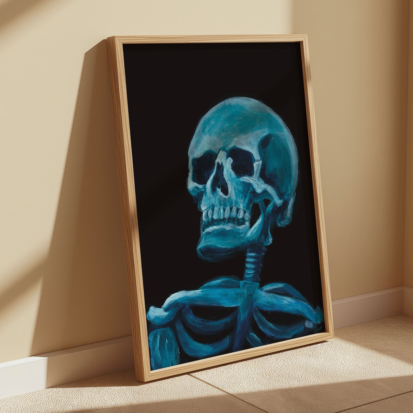 Feeling Blue Skull Art Print