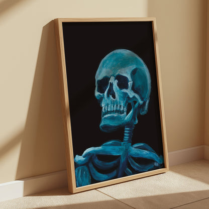 Feeling Blue Skull Art Print