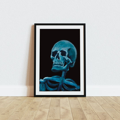 Feeling Blue Skull Art Print