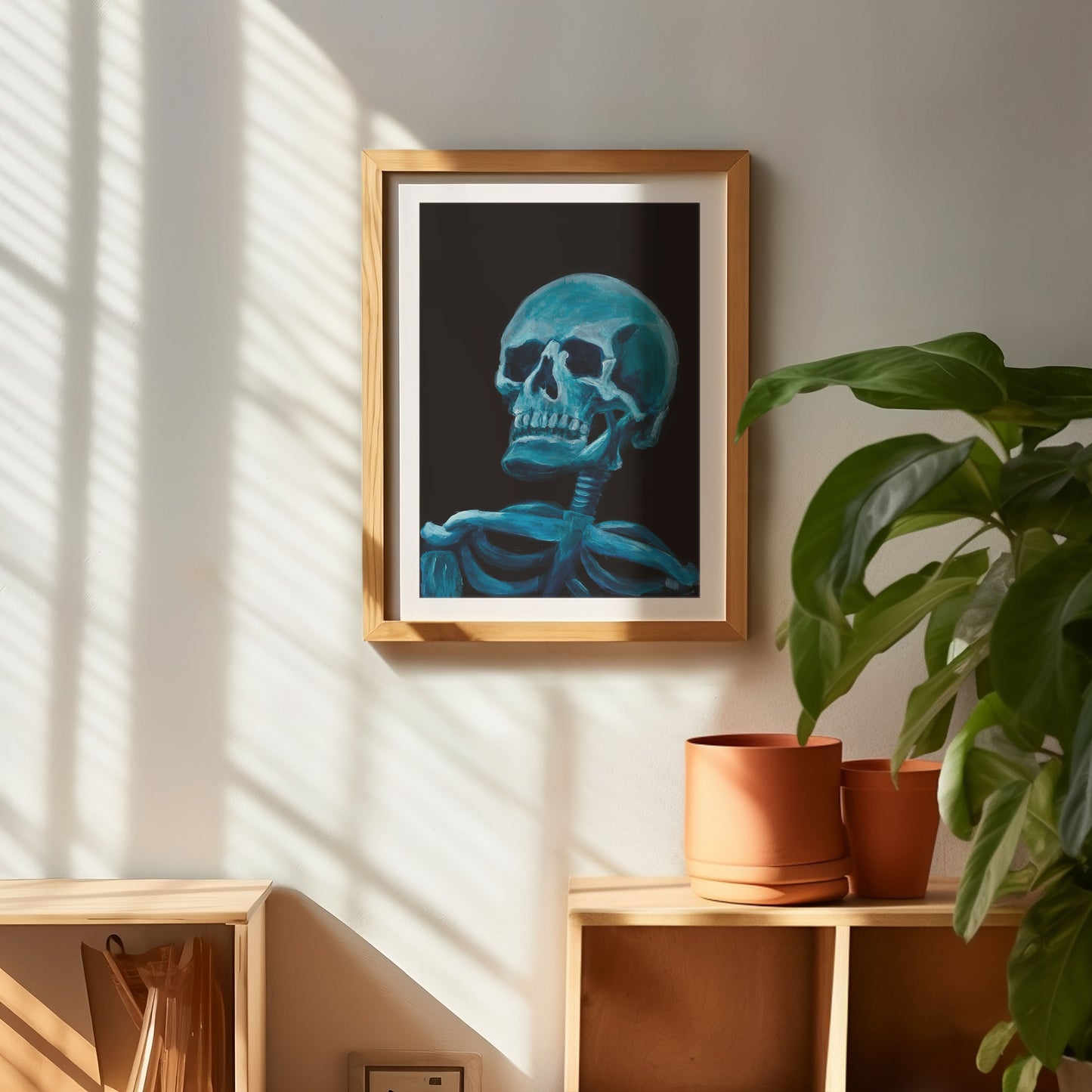 Feeling Blue Skull Art Print