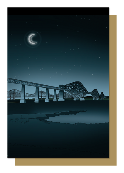 Set of 12 Scotland Starry Night Greetings Cards
