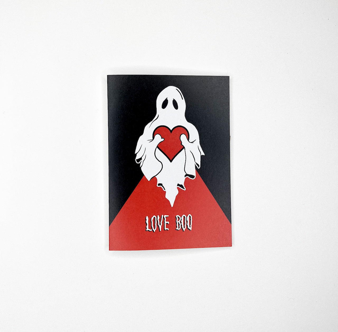 Love Boo Ghost Gothic Greetings Card