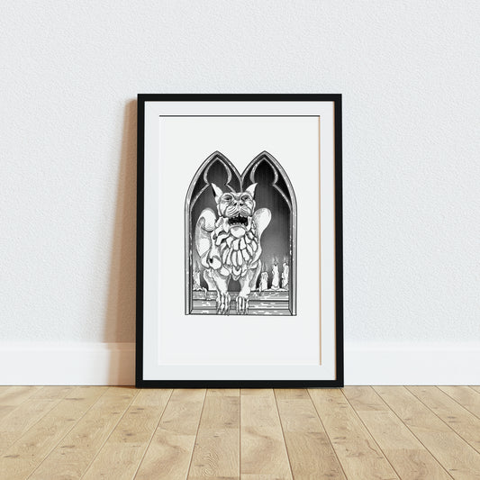Giles the Watcher A4 Screen Print