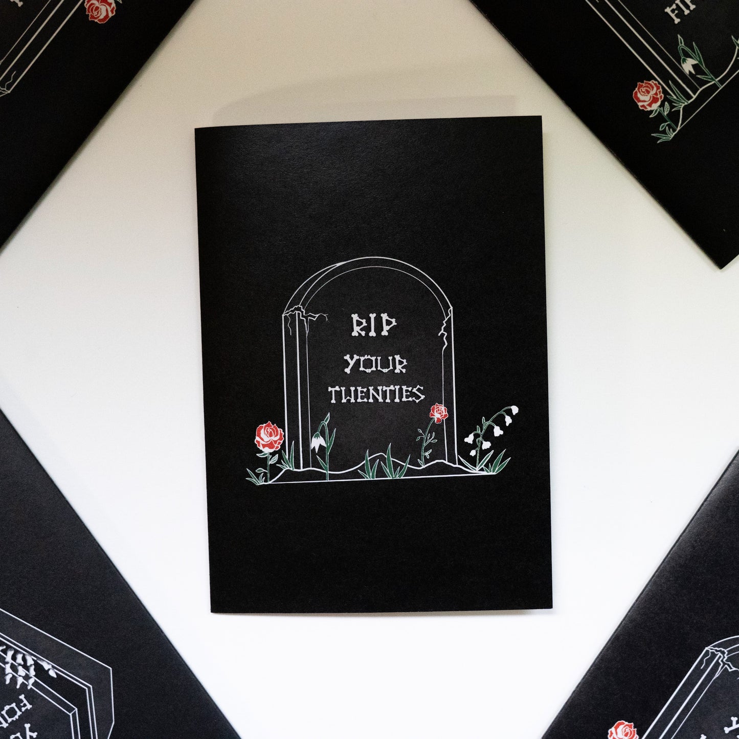 RIP Your Twenties Gravestone Gothic 30th Birthday Card