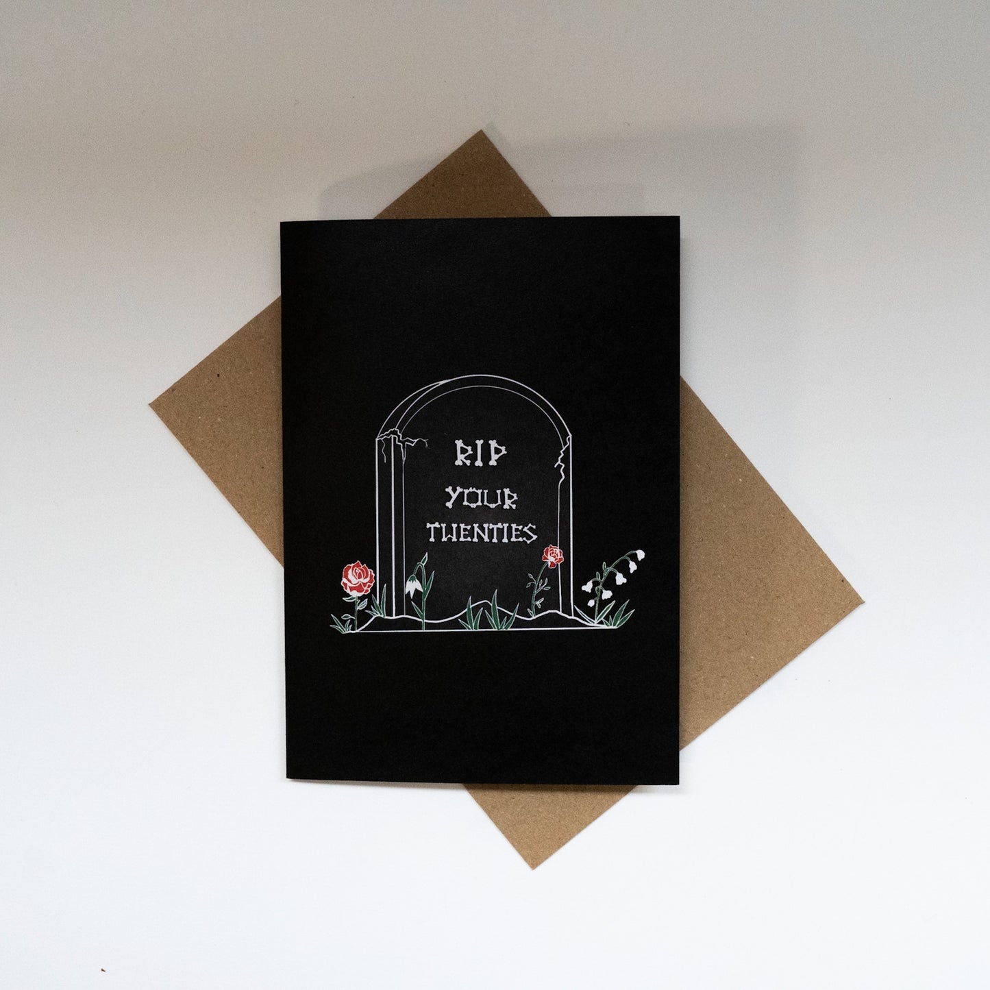 RIP Your Twenties Gravestone Gothic 30th Birthday Card