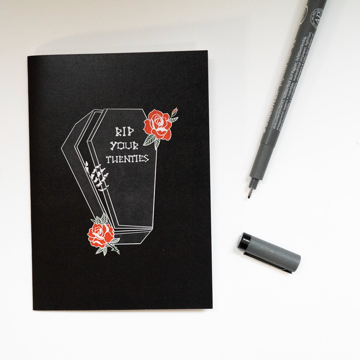 RIP Your Twenties Coffin Gothic 30th Birthday Card