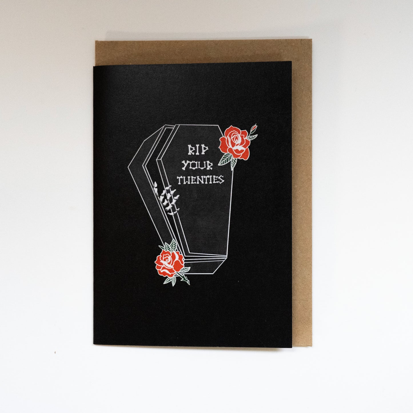 RIP Your Twenties Coffin Gothic 30th Birthday Card