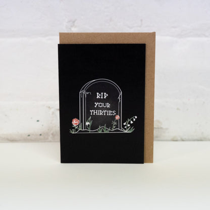 RIP Your Thirties Gravestone Gothic 40th Birthday Card