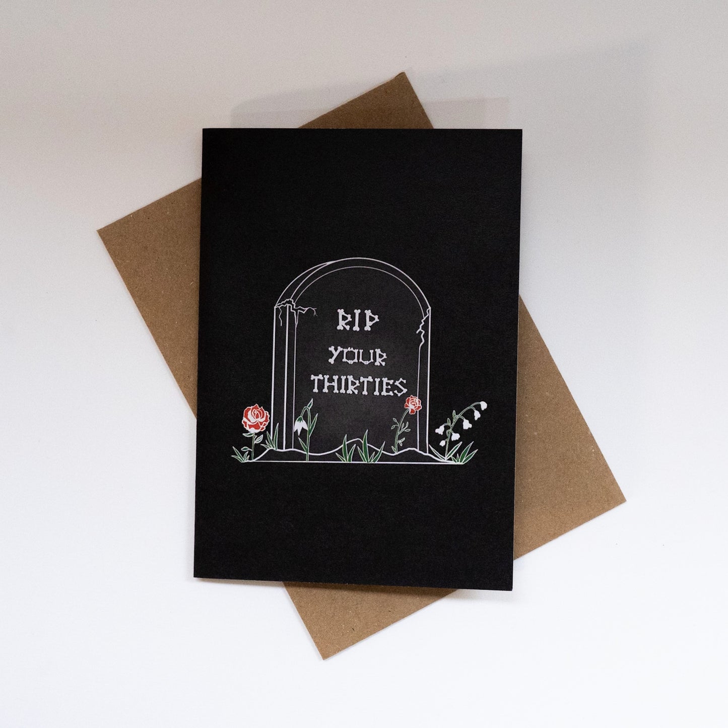 RIP Your Thirties Gravestone Gothic 40th Birthday Card
