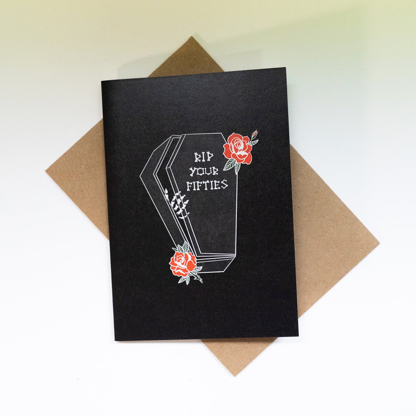 RIP Your Fifties Coffin Gothic 60th Birthday Card