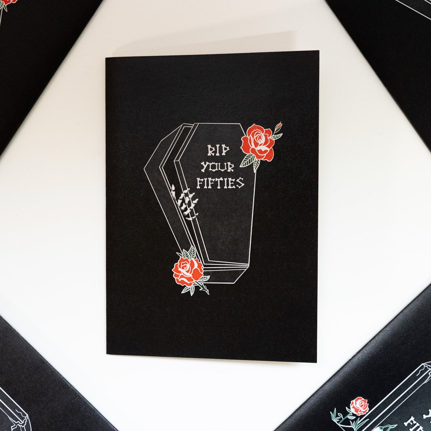 RIP Your Fifties Coffin Gothic 60th Birthday Card