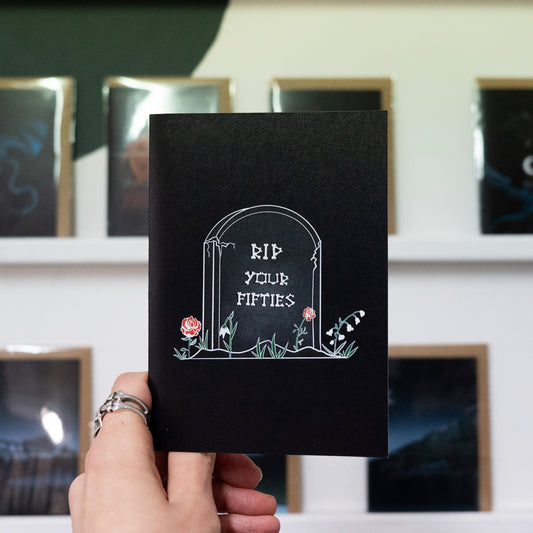 RIP Your Fifties Gravestone Gothic 60th Birthday Card