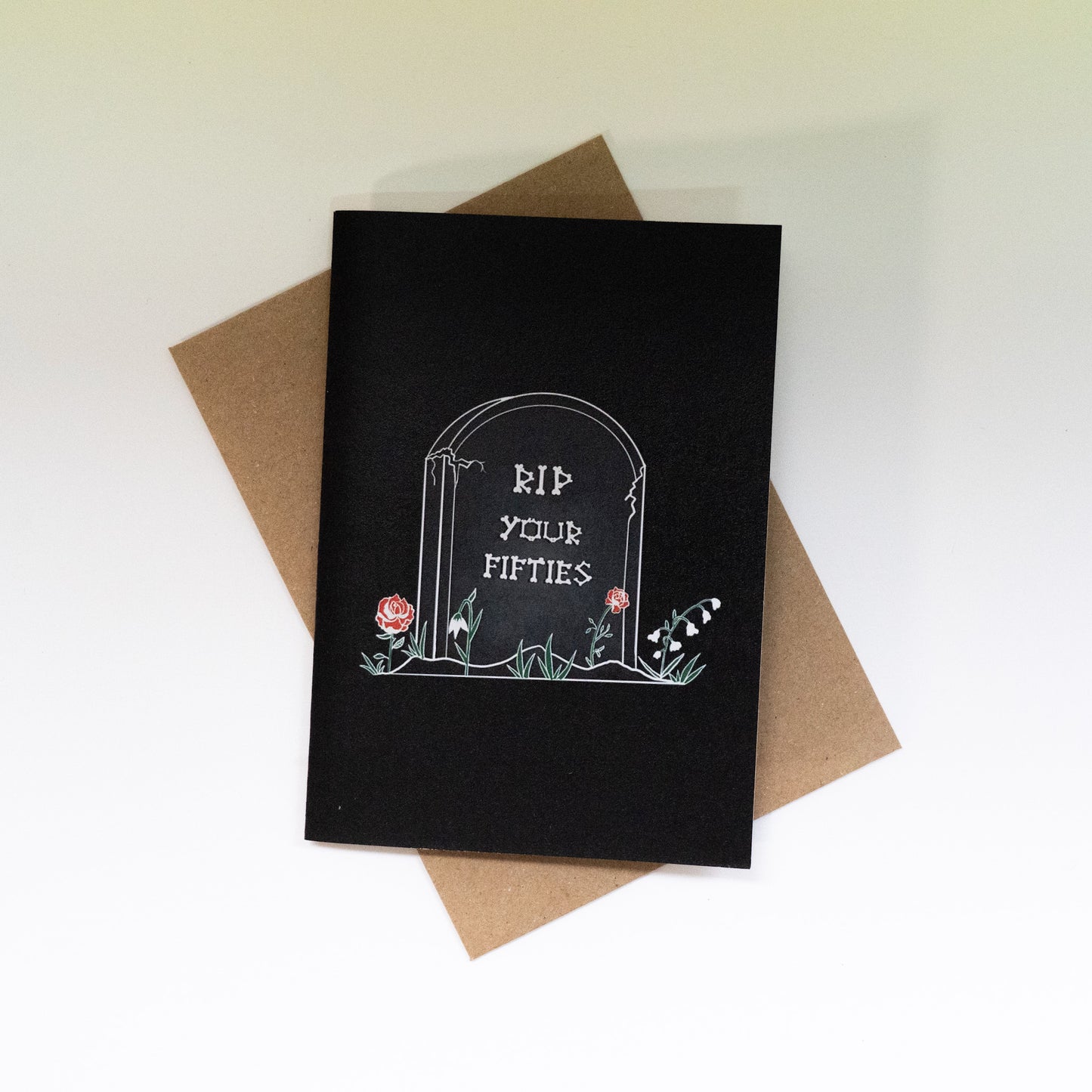 RIP Your Fifties Gravestone Gothic 60th Birthday Card