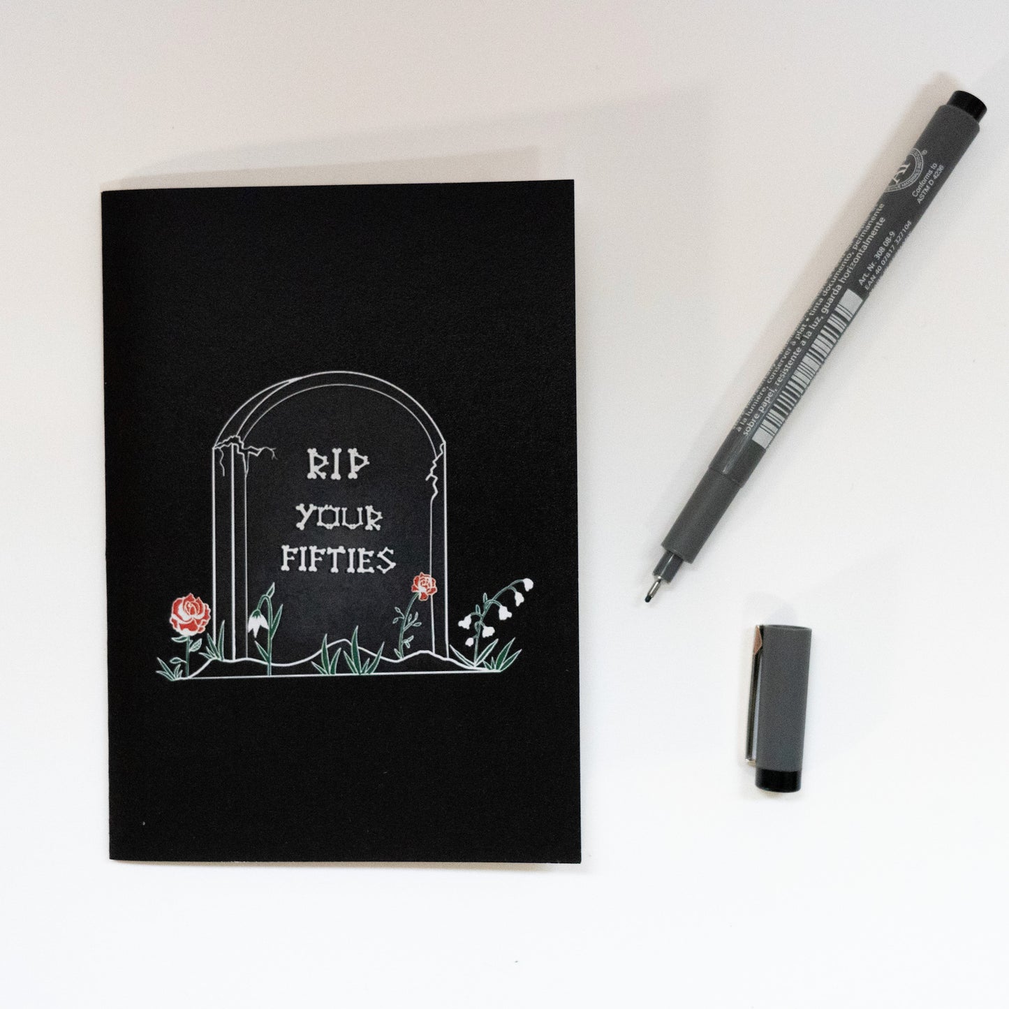 RIP Your Fifties Gravestone Gothic 60th Birthday Card