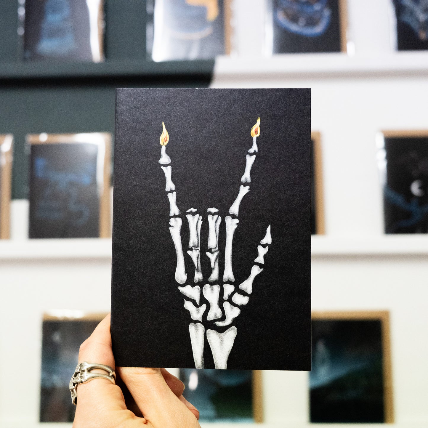 Rock Out Skeleton Gothic Birthday Card