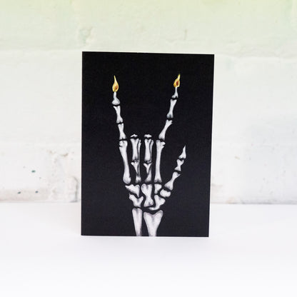 Rock Out Skeleton Gothic Birthday Card