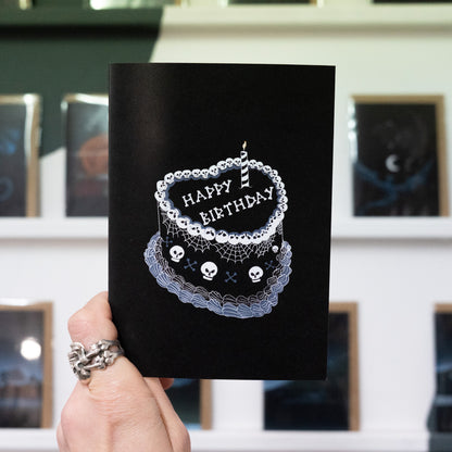 Gothic Birthday Cake Greetings Card