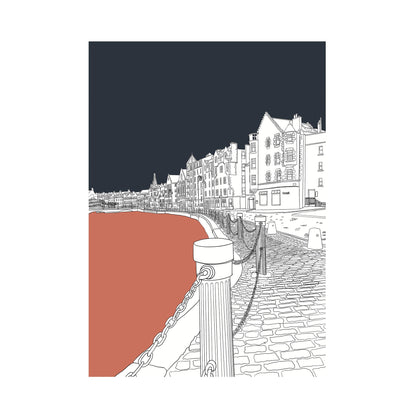 Leith Shore Edinburgh Colour Block Art Print