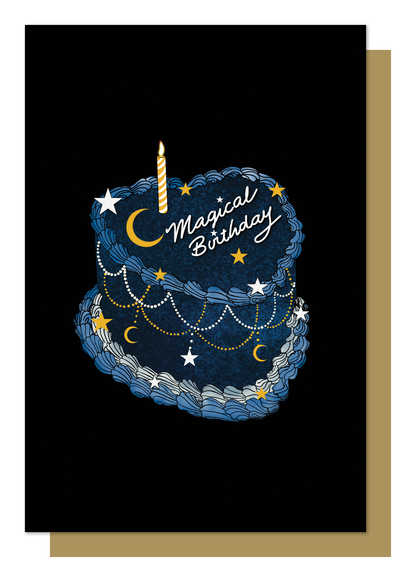 Magical Birthday Heart Cake Card