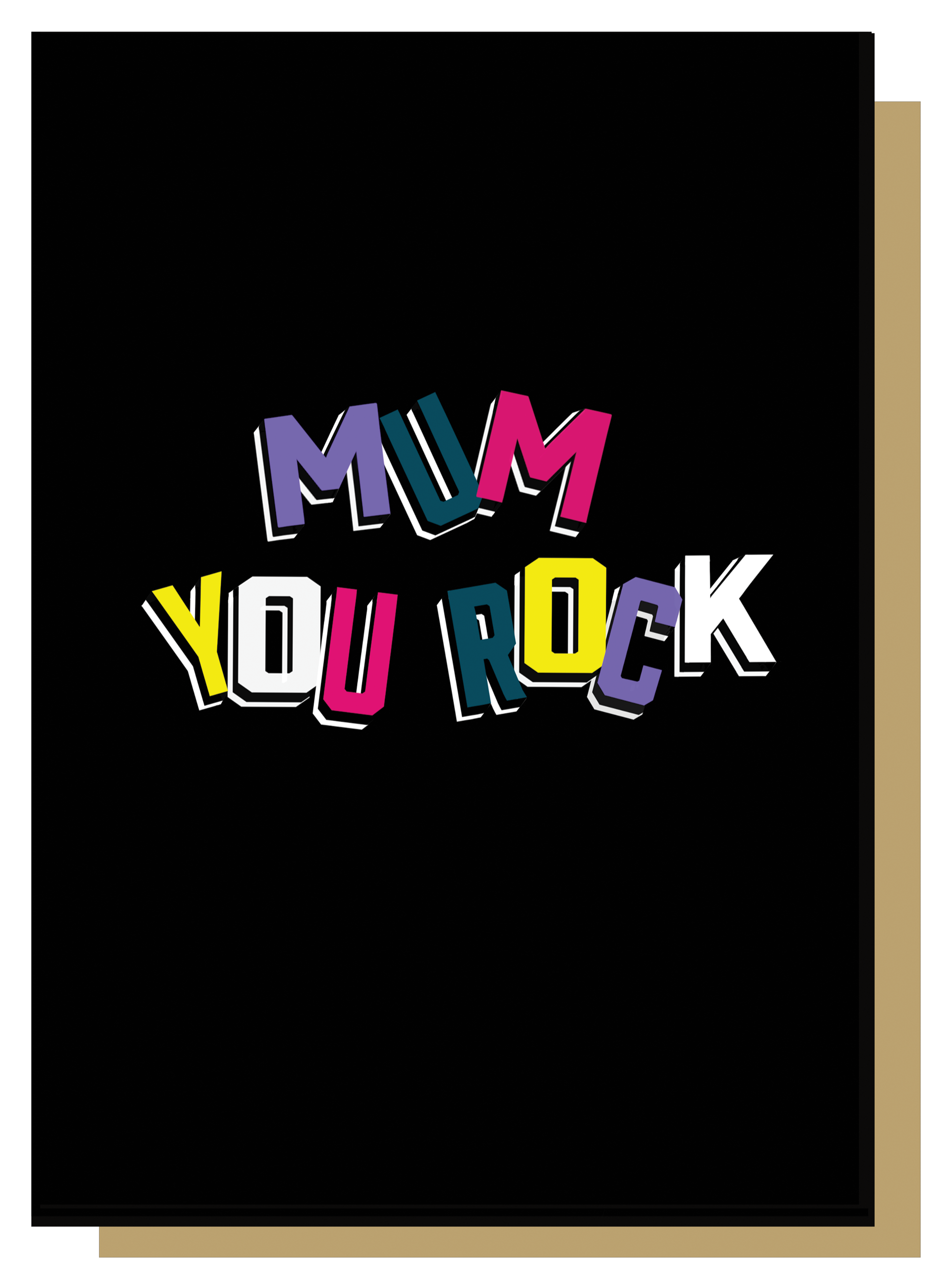 Mum Wayward - You Rock Bold Alphabet Greetings Card