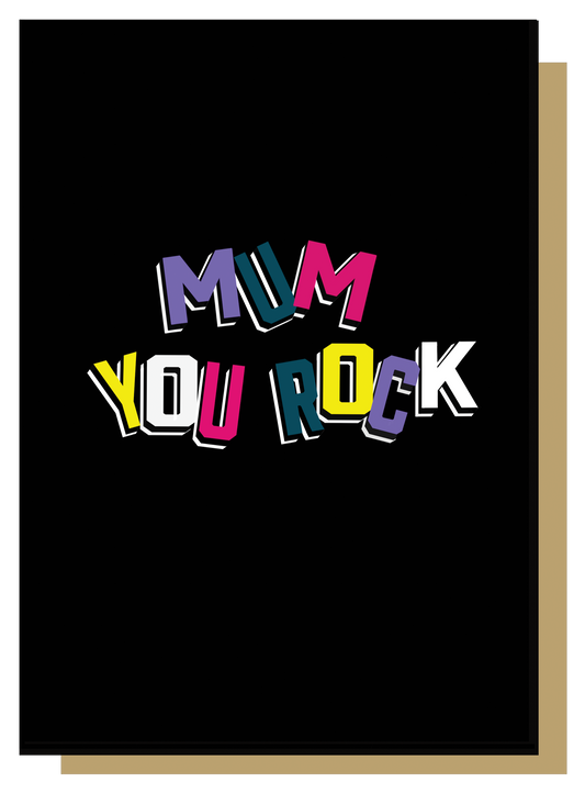 Mum Wayward - You Rock Bold Alphabet Greetings Card
