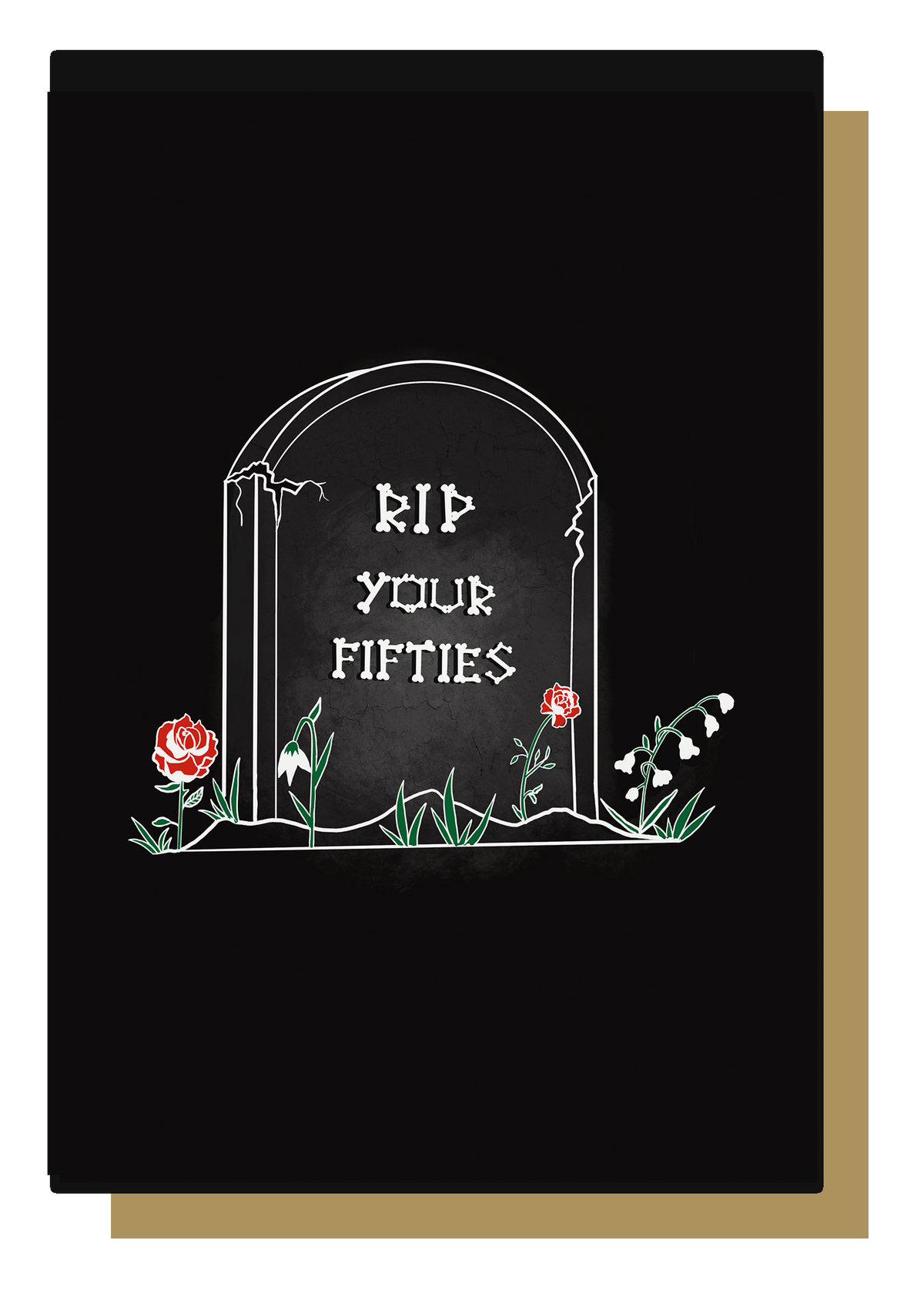 RIP Your Fifties Gravestone Gothic 60th Birthday Card — Wayward