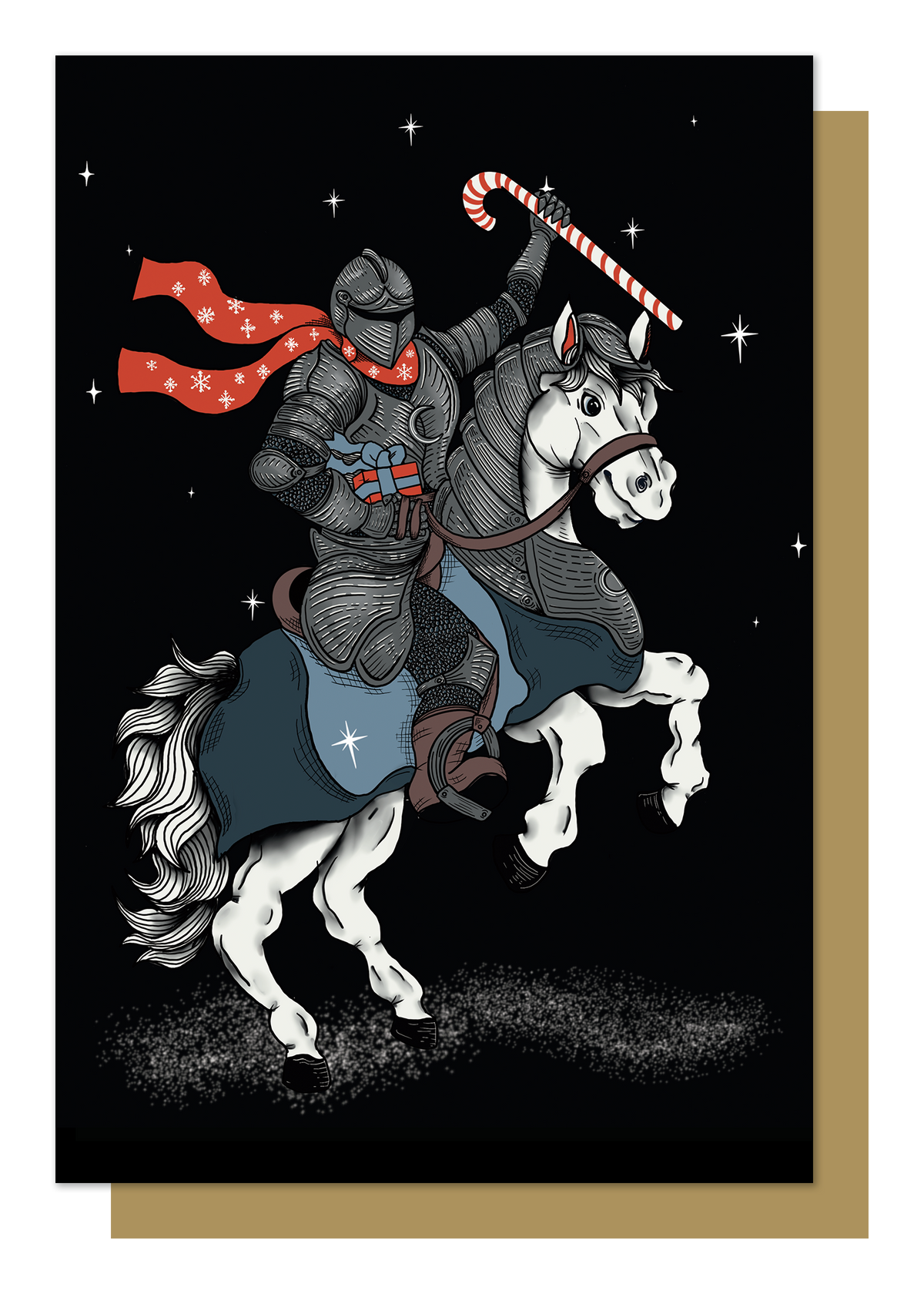 Silent Knight Gothic Christmas Card