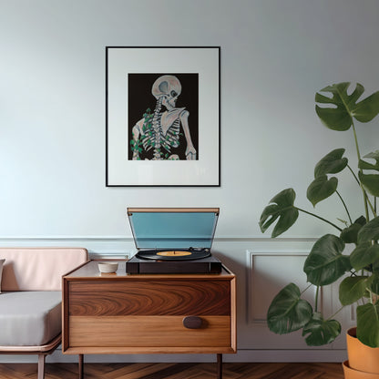 Skeleton with Ivy Gothic Art Print