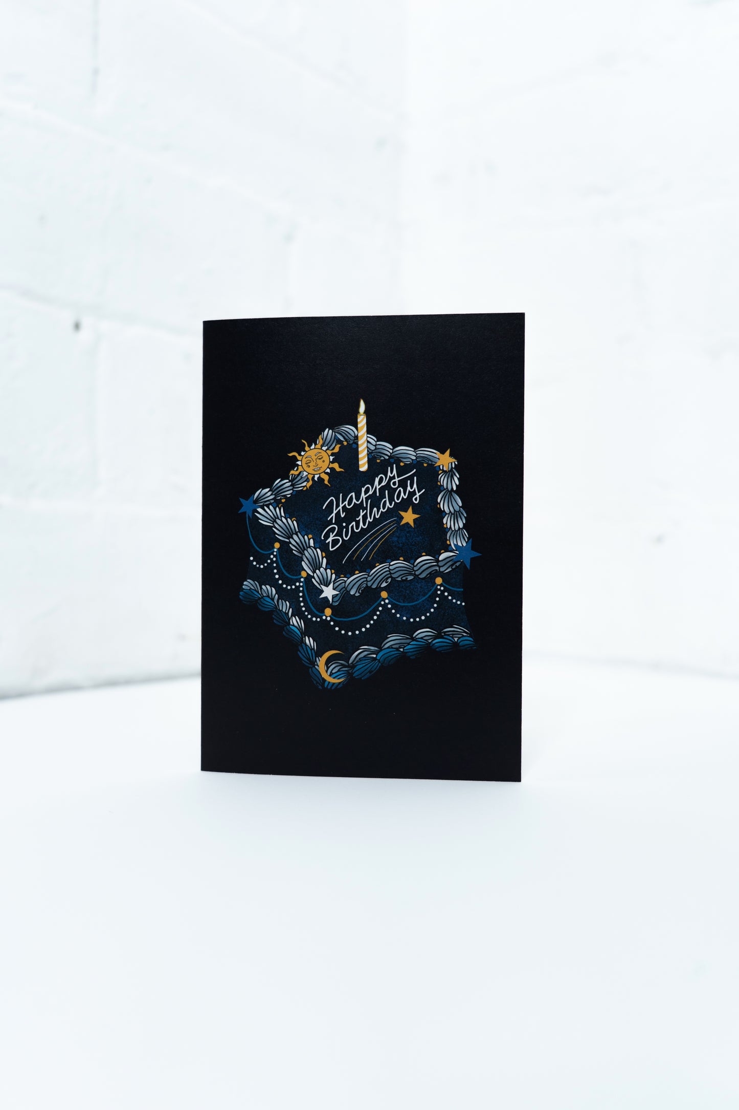 Star Happy Birthday Cake Card