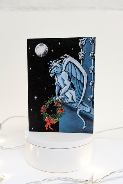 Geamhradh Gargoyle Gothic Christmas Card